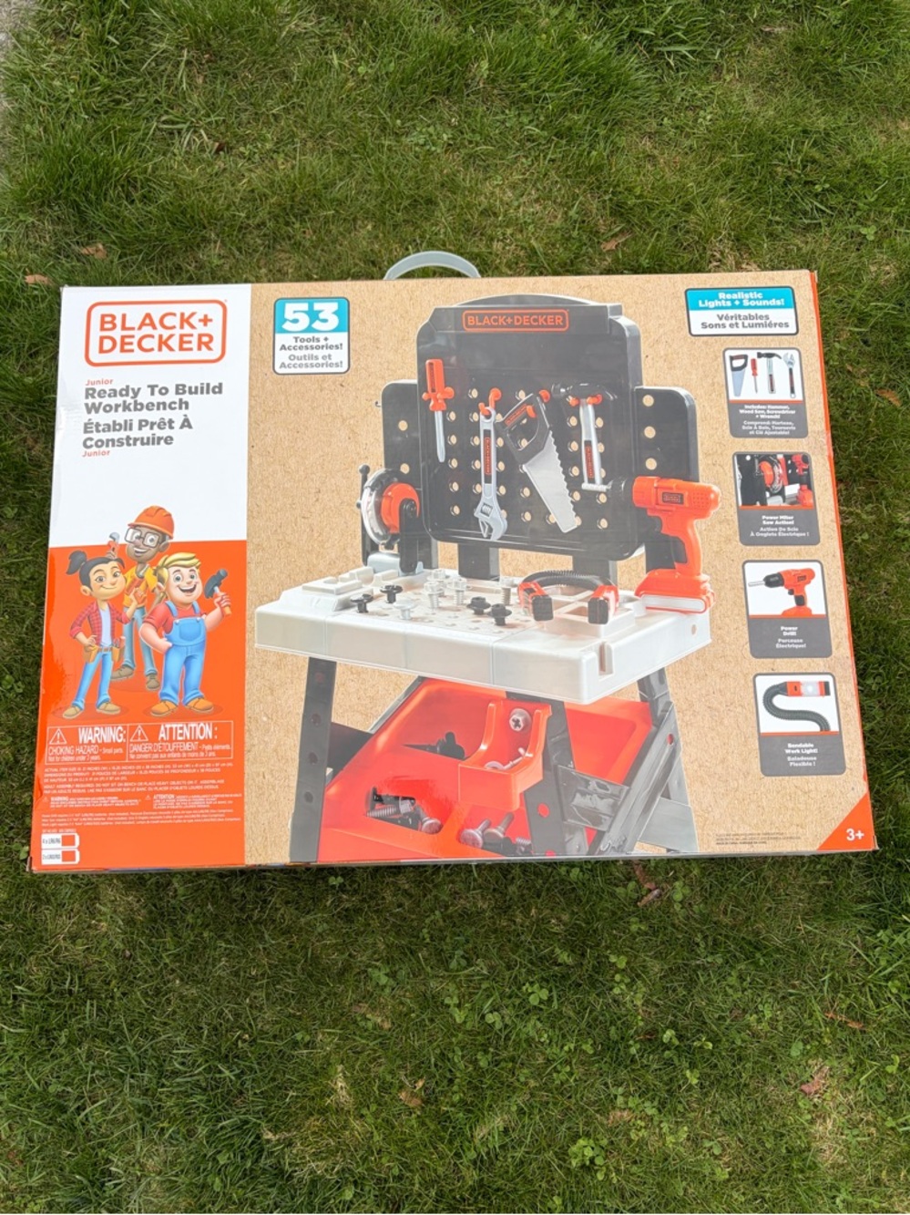 Black & Decker Orange and Black Kids Build Workbench Playset
